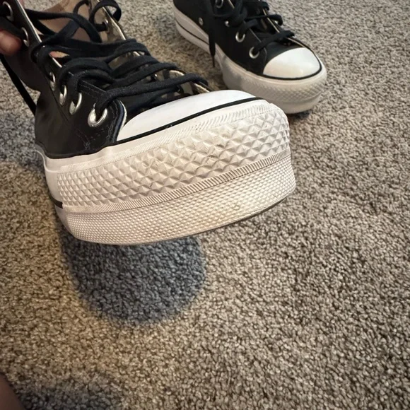 Converse Leather platform Hi tops - Picture 7 of 8